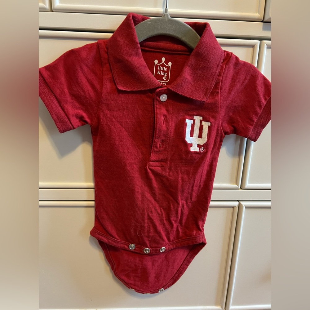 Indiana University Red Polo Bodysuit 6 month